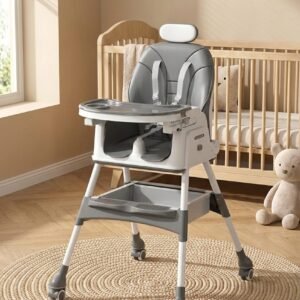 4-in-1 Baby Feeding High Chair [ গ্রে কালার]